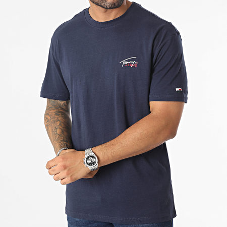Tommy Jeans - Tee Shirt Classic Small Flag 7714 Bleu Marine