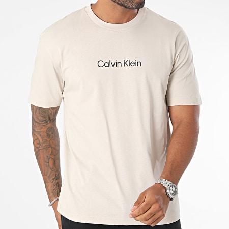 Calvin Klein - 1346 Beige Hero Comfort Shirt Logo Tee