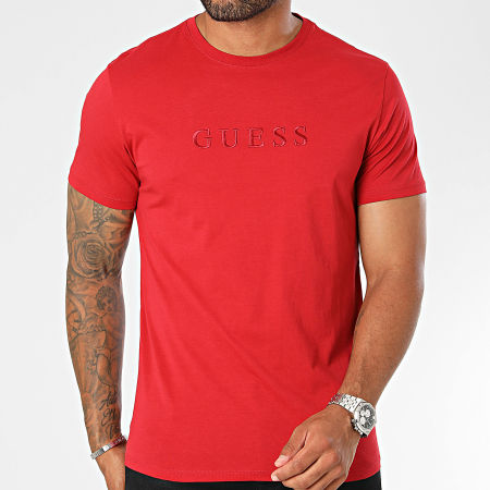 Guess - Camiseta M2BP47-K7HD0 Roja