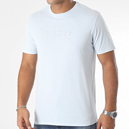 Guess - Camiseta M2BP47-K7HD0 Azul claro