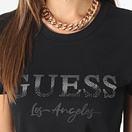 Guess - Camiseta mujer W3BI34 Negro