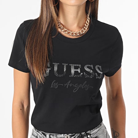 Camiseta Guess Jewel negra para mujer