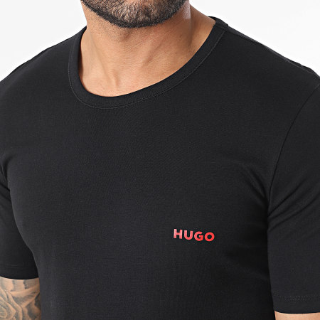 HUGO - Lot De 3 Tee Shirts 50480088 Noir Bordeaux Bleu Marine