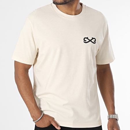 La Piraterie - Camiseta oversize Infini Beige Negro