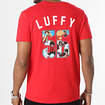 One Piece - Tee Shirt Luffy 56 Rouge