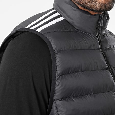 Adidas Originals - HZ0686 Abrigo sin mangas a rayas Negro