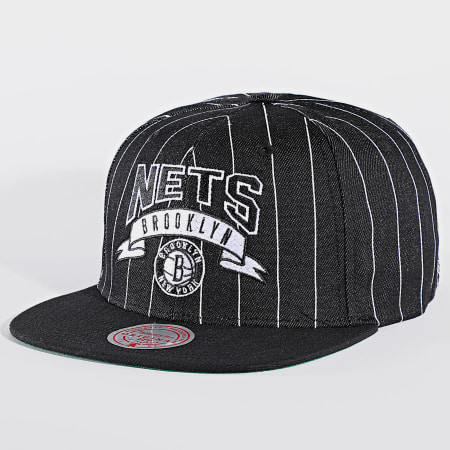 Mitchell and Ness - Gorra Dem Stripes Snapback Brooklyn Nets Negra