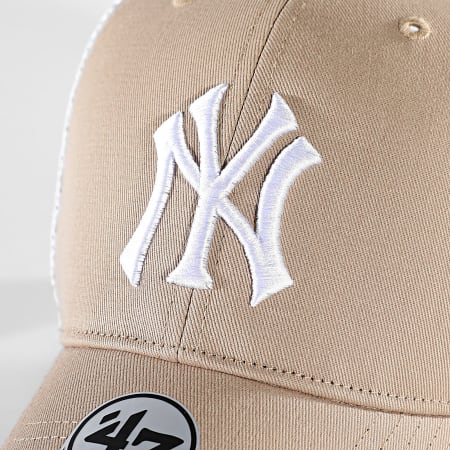'47 Brand - Casquette Trucker MVP New York Yankees Beige Blanc