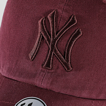 '47 Brand - Casquette Clean Up New York Yankees Bordeaux