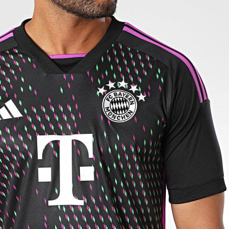 Adidas Sportswear - Maglia da calcio slim Bayern Munich HR3719 Nero Viola