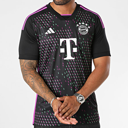 Adidas Sportswear - Maglia da calcio slim Bayern Munich HR3719 Nero Viola