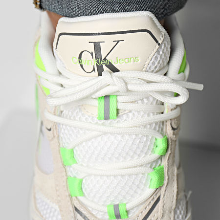 Calvin Klein - Baskets Retro Tennis 0589 Bright White Creamy White Lime