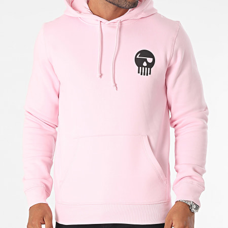 Piraterie Music - Sweat Capuche Logo Chest And Back Rose Noir