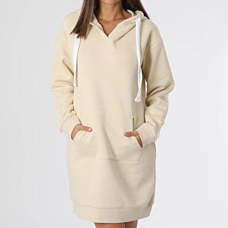 Girls Outfit - Vestido sudadera con capucha beige de mujer - Ryses