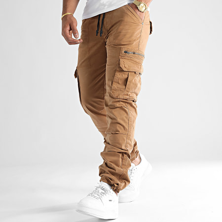 LBO - Lote de 2 pantalones cargo 0174 0171 Camel Caqui Verde