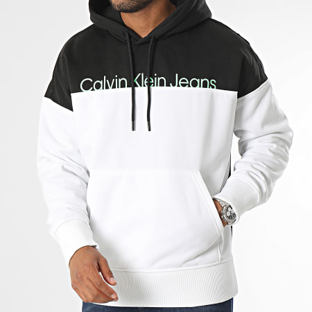 Calvin Klein - Sweat Capuche 4089 Noir Blanc