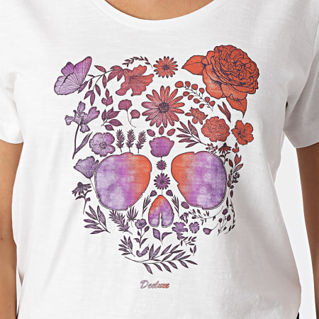 Deeluxe - Tee Shirt Femme Floralie 03V141W Blanc Foral