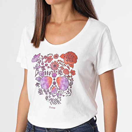 Deeluxe - Camiseta mujer Floralie 03V141W Blanco Foral