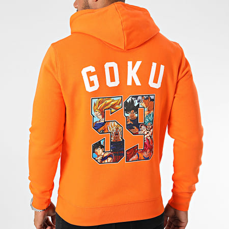 Dragon Ball Z - Felpa con cappuccio arancione Back Goku