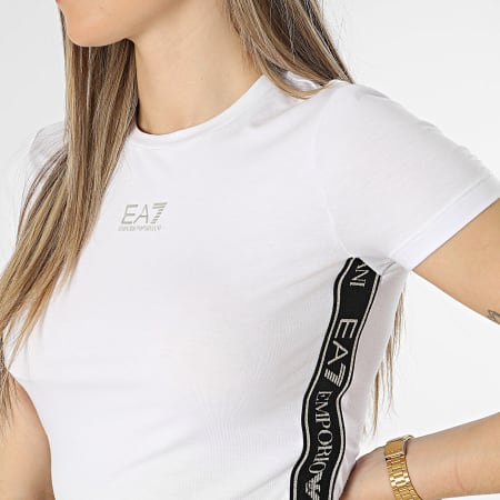 EA7 Emporio Armani - Maglietta a fascia da donna 6RTT25-TJKUZ Oro bianco