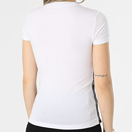 EA7 Emporio Armani - Tee Shirt A Bandes Femme 6RTT25-TJKUZ Blanc Doré