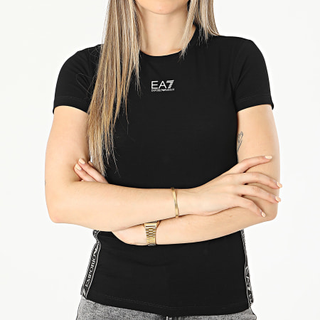 EA7 Emporio Armani - Camiseta de tirantes para mujer 6RTT25-TJKUZ Negro Oro
