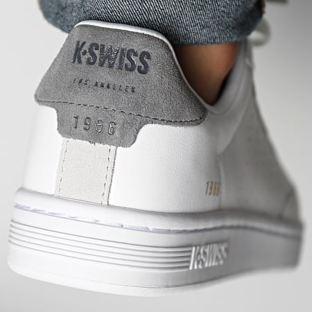 K-Swiss - Sneakers Lozan Klub in pelle 07263 bianco carbone