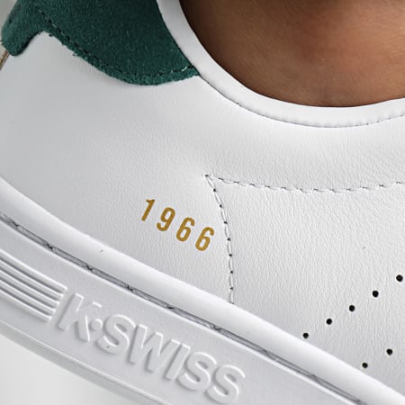 K-Swiss - Lozan Klub Pelle 07263 Bianco Posy Verde Sneakers
