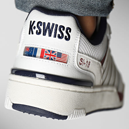 K-Swiss - SI-18 Sneakers Rival 08531 Bianco brillante Rosso tibetano Peacoat
