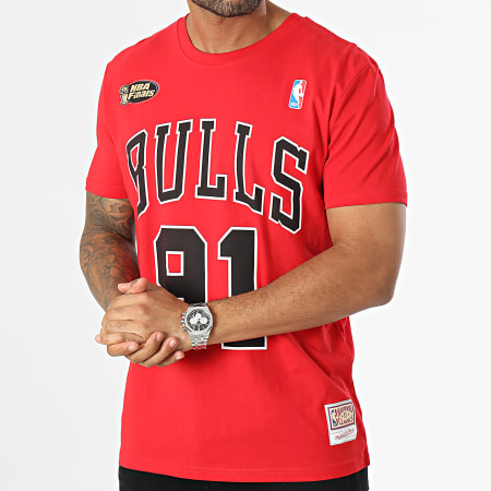 Mitchell and Ness - Maglietta Logo Squadra Chicago Bulls Rosso