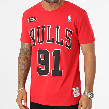 Mitchell and Ness - Camiseta Team Logo Chicago Bulls Rojo