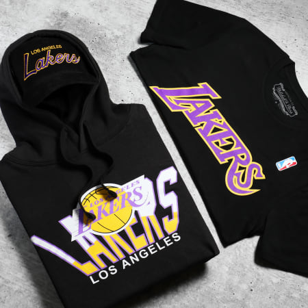Mitchell and Ness Camiseta Team Logo Los Angeles Lakers Negro Ryses