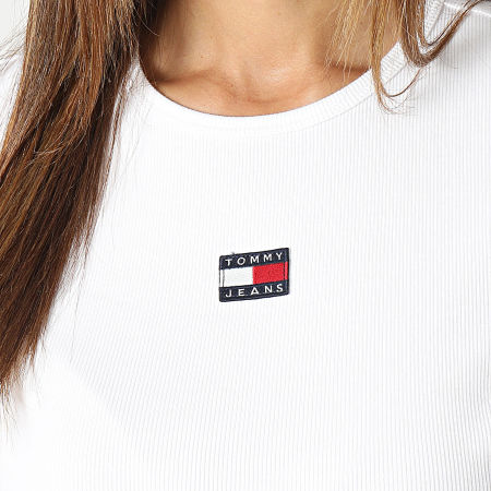 Tommy Jeans - Bby Camiseta Mujer XS Insignia 6259 Blanco