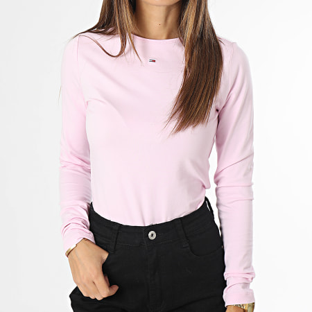 Tommy Jeans - Body Manches Longues Femme Essential 6493 Rose