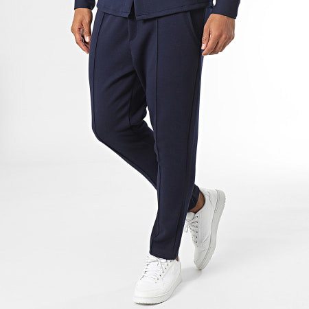 Uniplay - Ensemble Chemise Manches Longues Et Pantalon Chino Bleu Marine