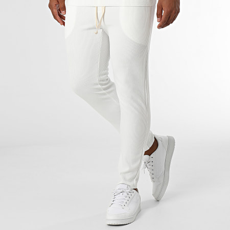 Zelys Paris - Set di maglietta bianca e pantaloni da jogging
