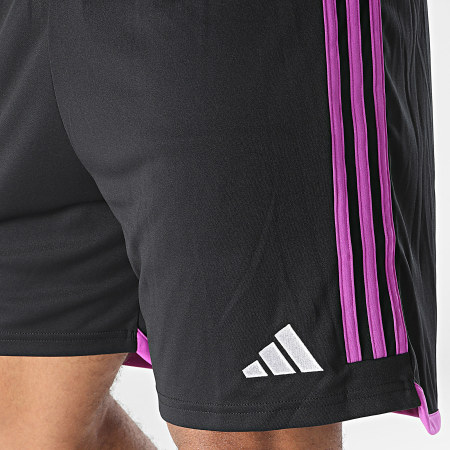 Adidas Sportswear - Short Jogging A Bandes Bayern HR3720 Noir Violet