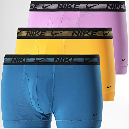Nike - Juego de 3 bóxers Dri-FIT Ultra Stretch Micro KE1152 Lavender Yellow Navy