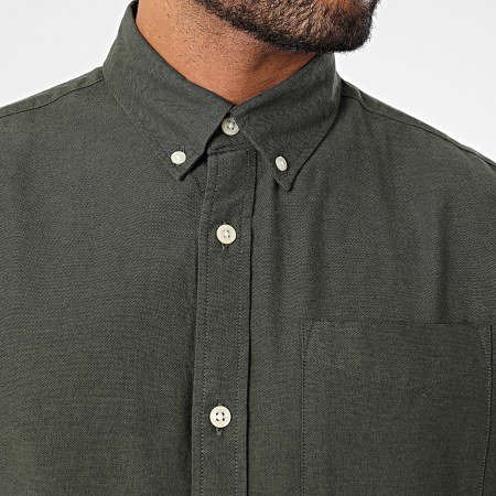 Produkt - Keith Oxford Camisa Manga Larga Verde Caqui