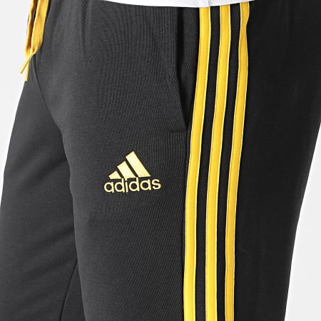 Adidas Sportswear - Pantalon Jogging A Bandes Juventus HZ4960 Noir Jaune