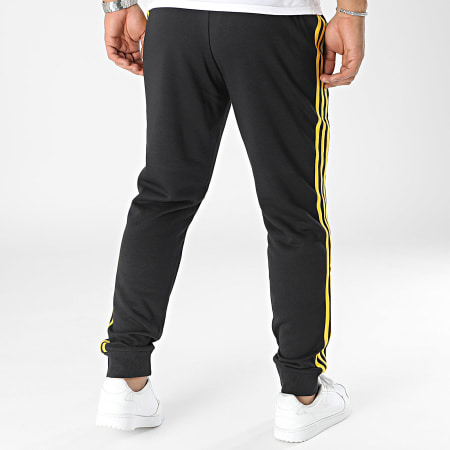 Adidas Sportswear - Pantalon Jogging A Bandes Juventus HZ4960 Noir Jaune