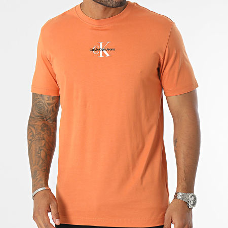 Calvin Klein - Camiseta Monologo Regular 3483 Naranja