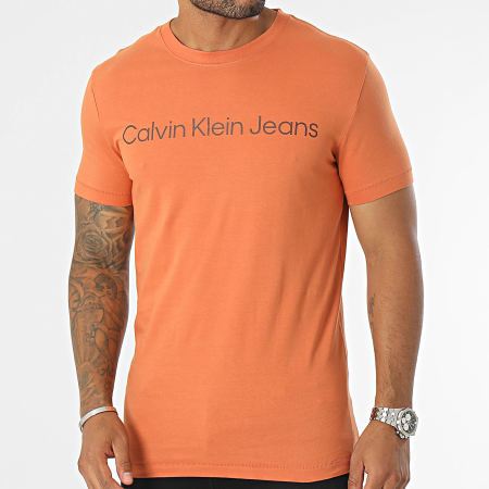 Calvin Klein - T-shirt Tstituzionale Logo 2344 Arancione