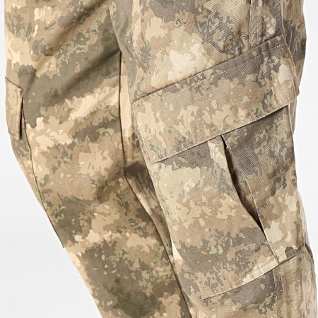 Frilivin - Pantalon Cargo Beige Marron Camouflage