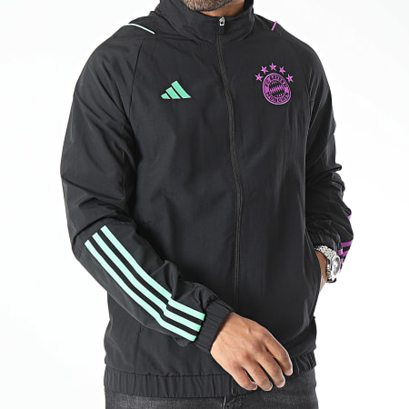 Adidas Sportswear - Veste Zippée A Bandes Bayern Munich IB1563 Noir