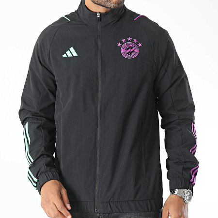 Adidas Sportswear - Bayern Monaco IB1563 Giacca con zip a righe nere