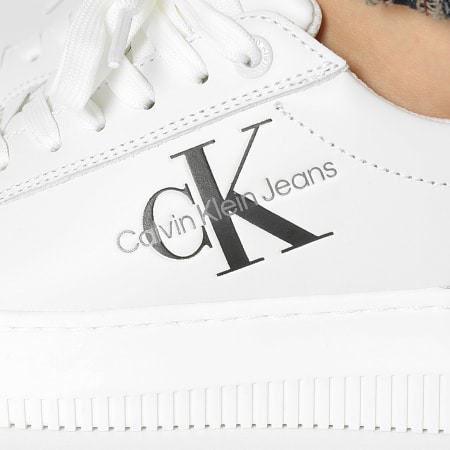 Calvin Klein - Donna Chunky Cupsole Lace Up Mono 0823 Bright White Black Sneakers