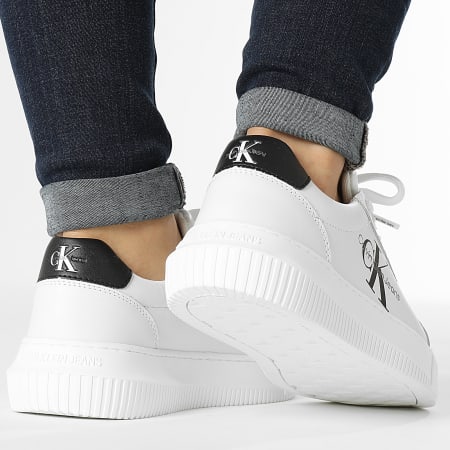 Calvin Klein - Donna Chunky Cupsole Lace Up Mono 0823 Bright White Black Sneakers