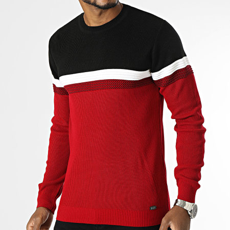 Maglione Donna Annabella Rosso E Nero - Top A Maglia Regular Fit Ispirazione Rock, Abbigliamento EMP
