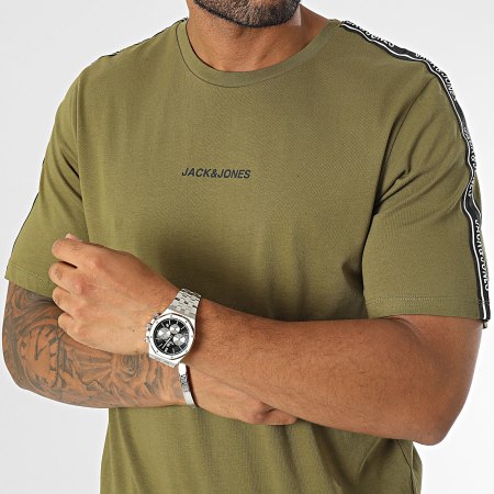 Jack And Jones - Taper Stripe Camiseta Caqui Verde